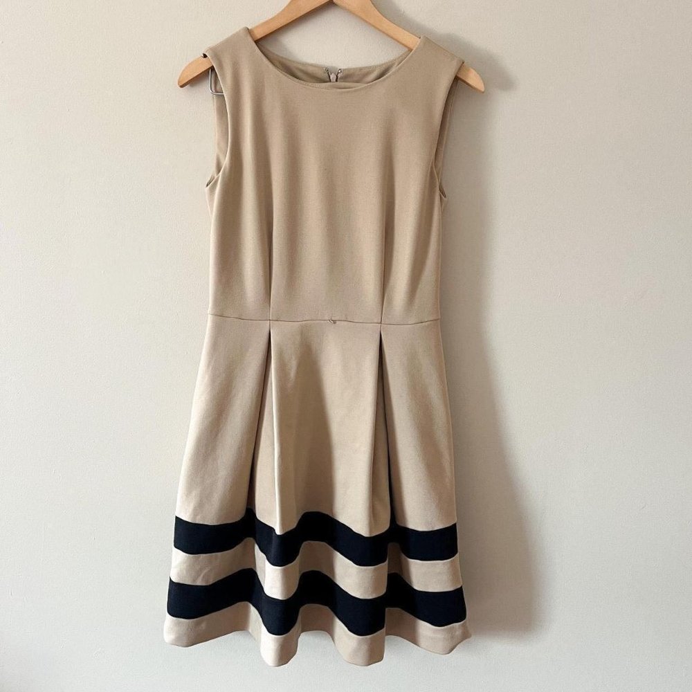 Calvin Klein Beige and Black Mini Dress